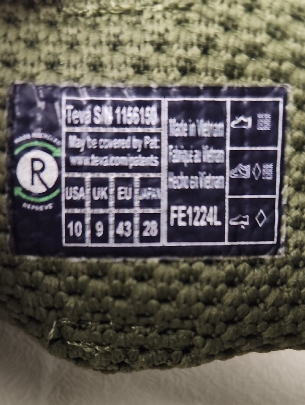 Teva Olive and Pale Yellow Sport Sandals - Picture 8 of 8